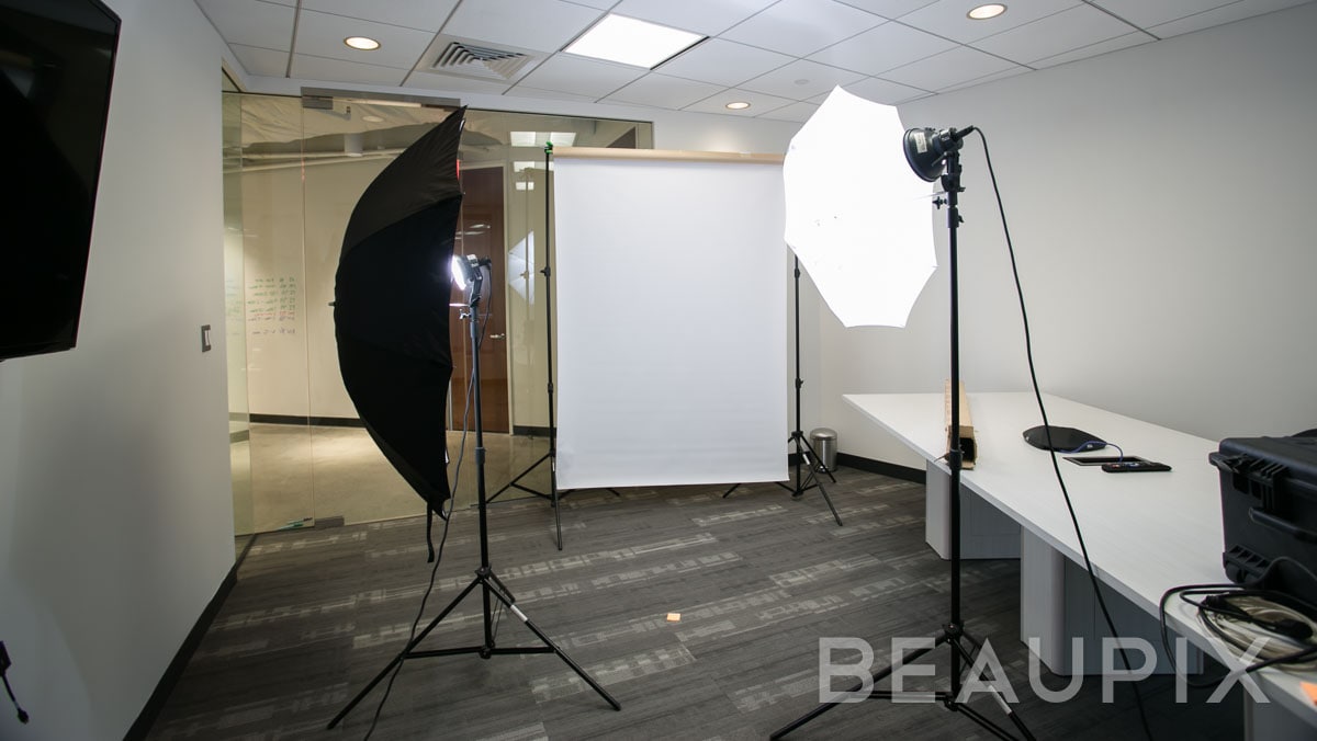 Boston Corporate Photographer, onsite headshot shoot in a conference room